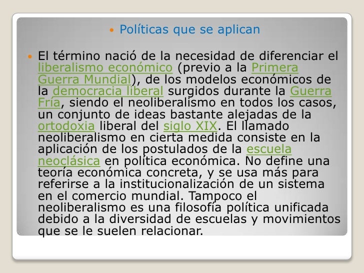 El modelo neoliberal diapositivas! El modelo neoliberal diapositivas!