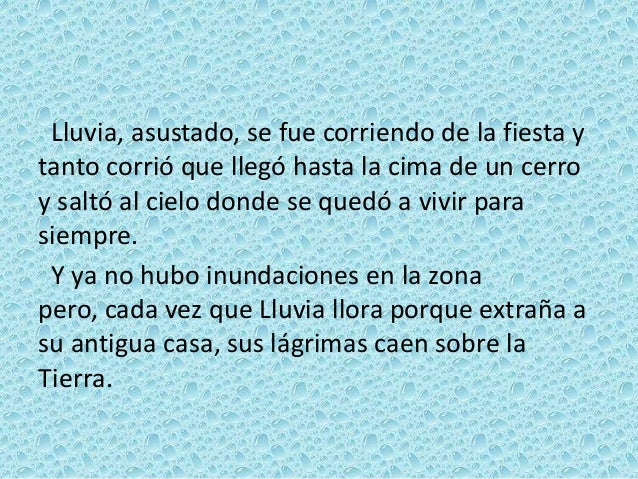 El origen de la lluvia