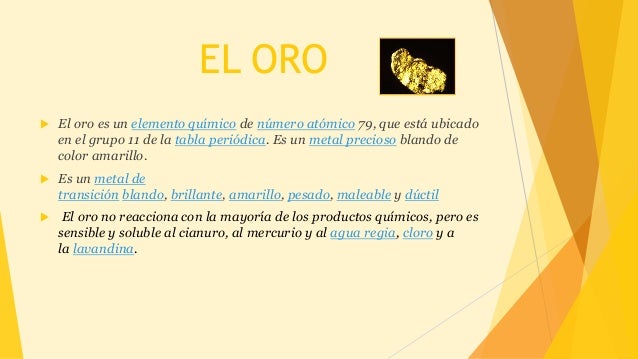 El ORO (MINERAL)