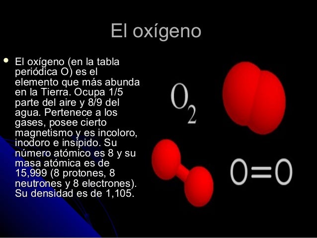 El oxigeno