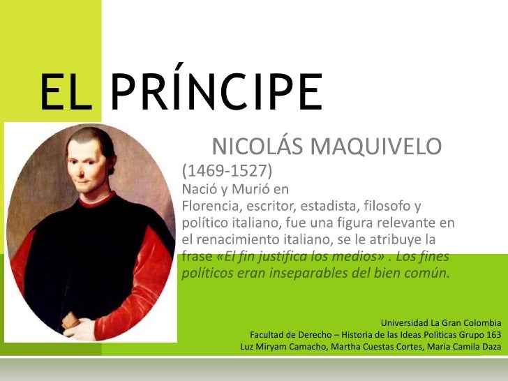 DIEGO FERNANDO ENSAYO DE EL PRINCIPE NICOLAS MAQUIAVELO
