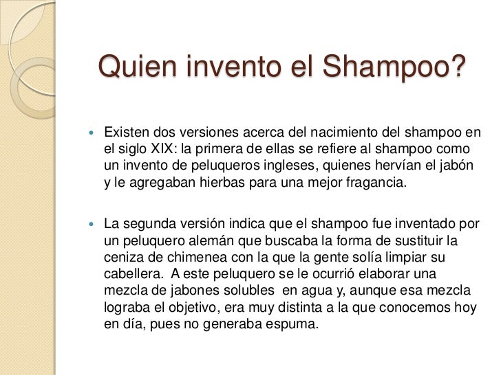 HISTORIA DEL SHAMPOO