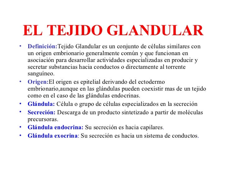 El tejido glandular