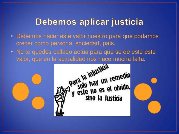 El valor de la justicia