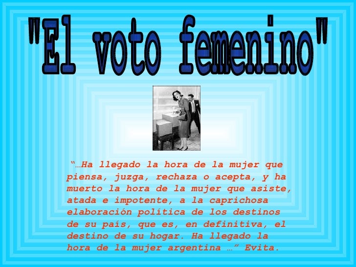 DERECHO DE VOTO DE LAS MUJERES derecho de voto de las mujeres: