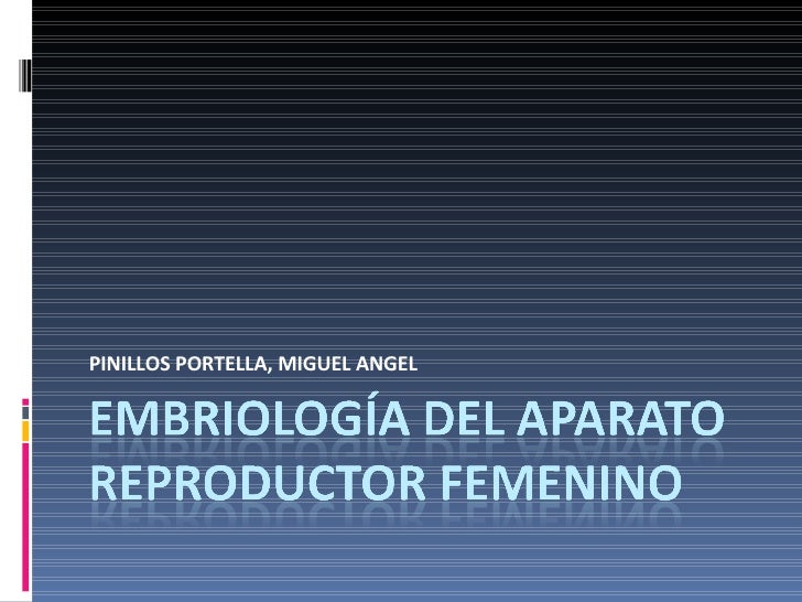 Embriologia Del Aparato Genital Femenino Pdf