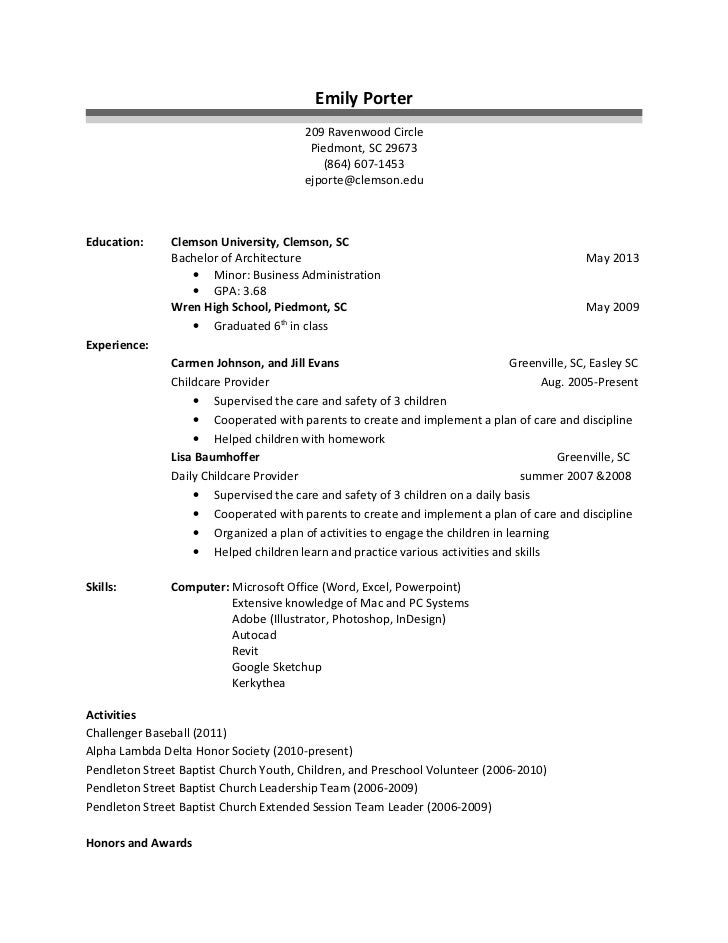 Porter Resume Template Cover Letter For Veterinary