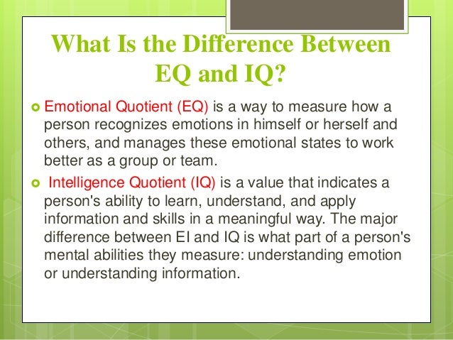 Emotional Intelligence EI Theory