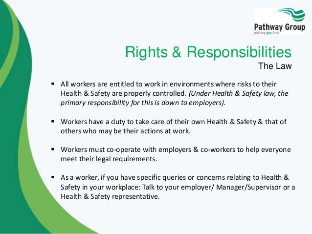 health and safety responsibilities in social Can the member of staff understand written information on health and safety law and risk assessment. health and safety responsibilities in social Can the member of staff understand written information on health and safety law and risk assessment.