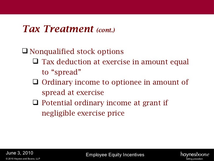 nonqualified stock options example