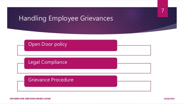 Employee engagement and grievance handling