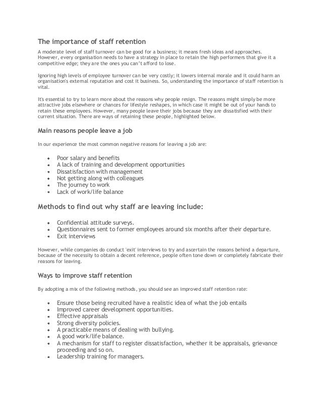 Literature review employee attrition retention