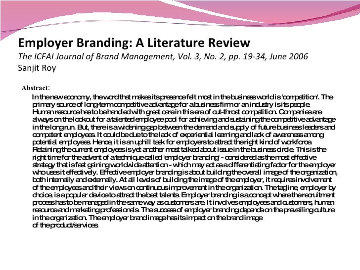Review of literature on employee retention