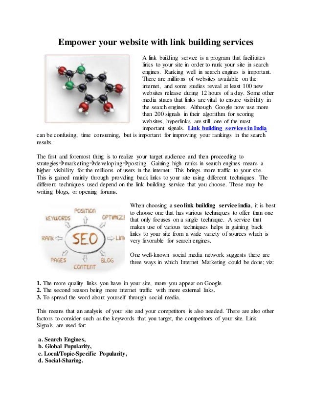 Empower your website with link building services