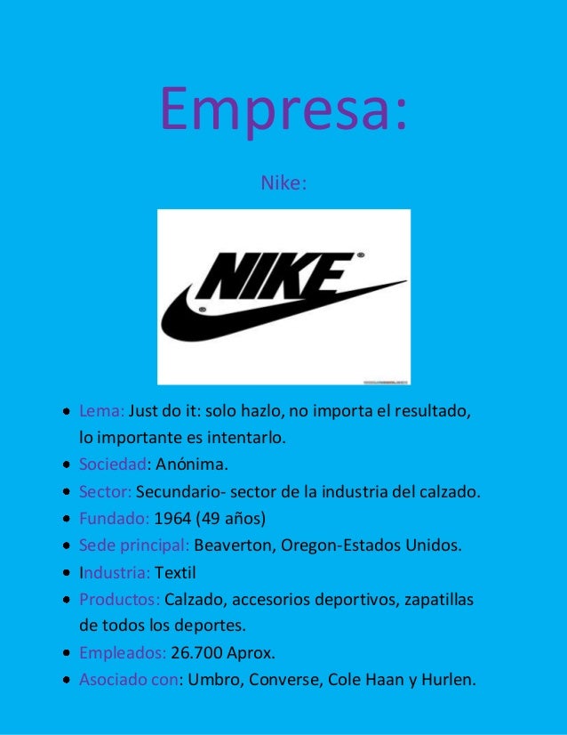 Empresa nike Empresa nike