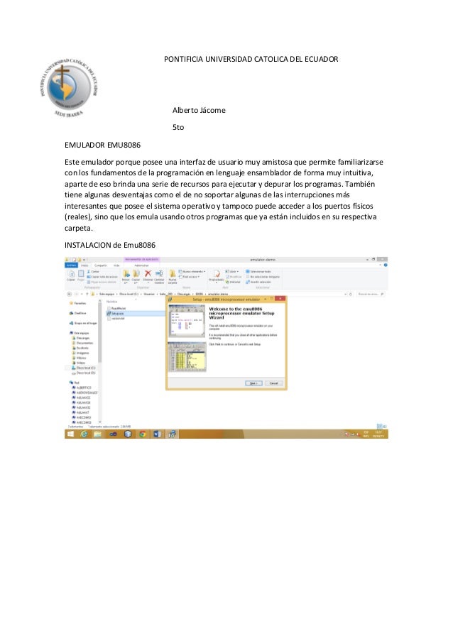 8086 ENSAMBLADOR 8086 ensamblador: