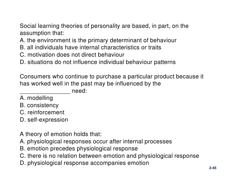 Thesis statement about personality traits