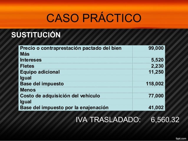 Enajenación de bienes IVA