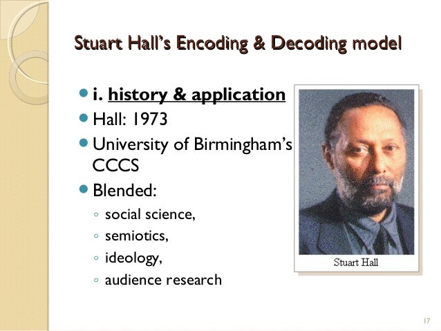 is halls encoding decoding model still useful media essay Introduction to media studies if you are still unsatisfied with your grade key terms: active audience interpretation polysemy encoding-decoding model. is halls encoding decoding model still useful media essay Introduction to media studies if you are still unsatisfied with your grade key terms: active audience interpretation polysemy encoding-decoding model.