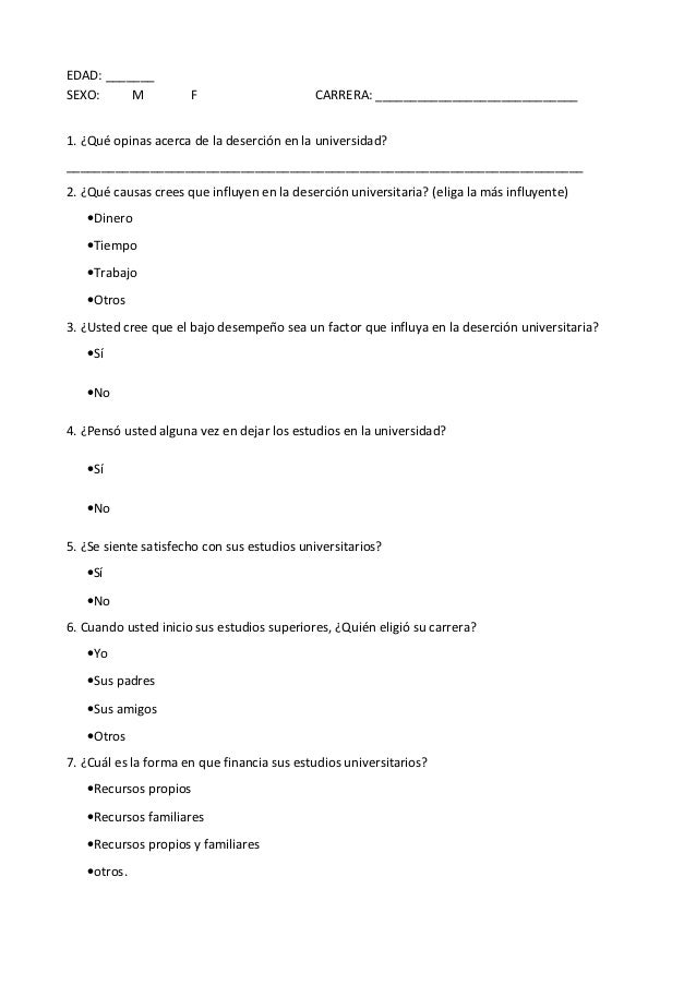 preguntas de investigacion sobre la desercion escolar encuesta preguntas de investigacion sobre la desercion escolar encuesta
