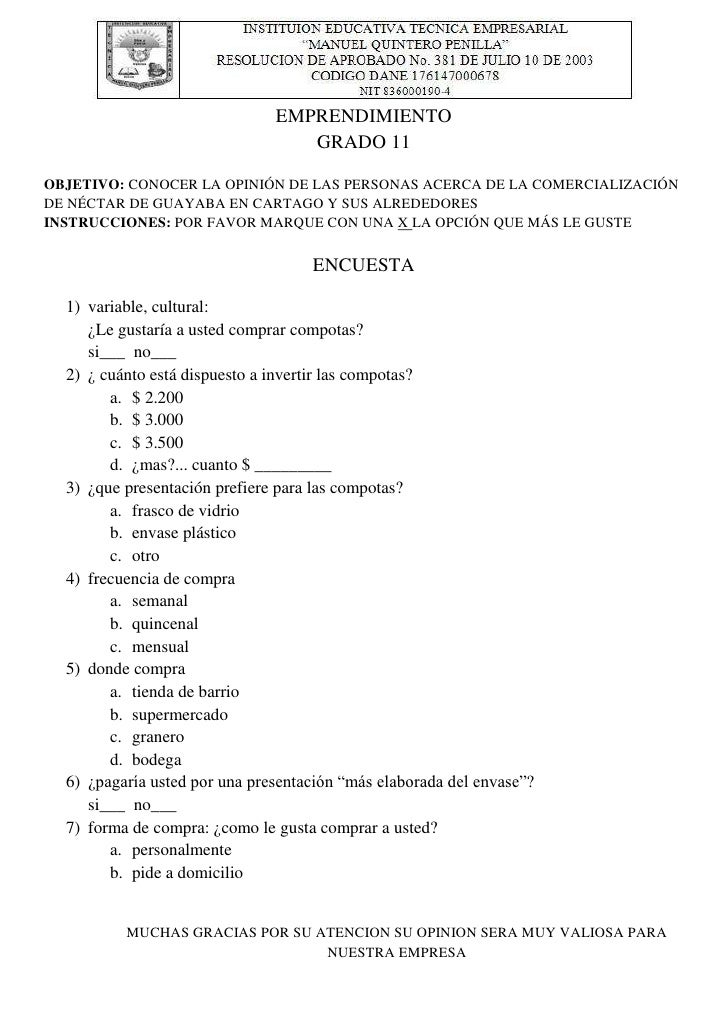 preguntas cerradas no codificadas encuesta emprendimiento 1 preguntas cerradas no codificadas encuesta emprendimiento 1