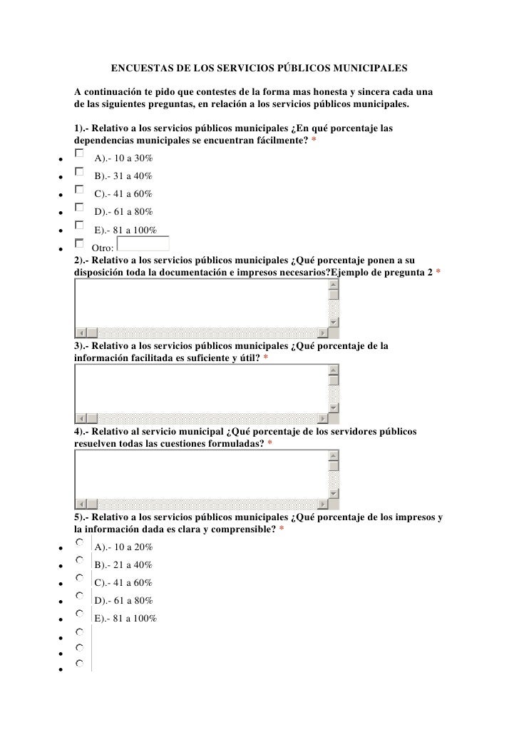 ENCUESTAS MUNICIPALES encuestas municipales: