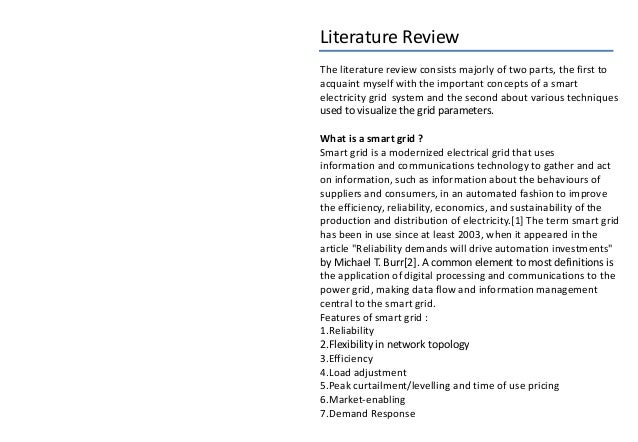 Literature review layout