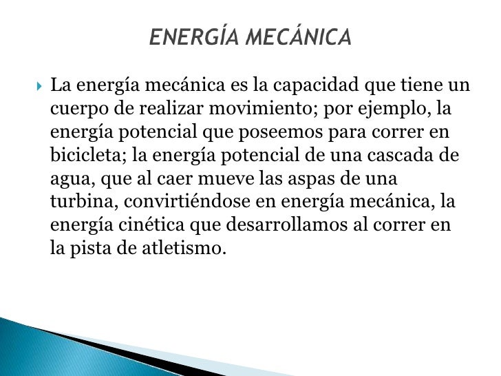 Energía mecánica