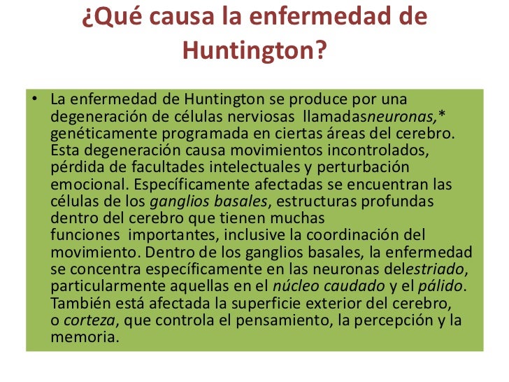 Enfermedad de huntington Enfermedad de huntington