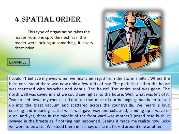 spatial order in essay