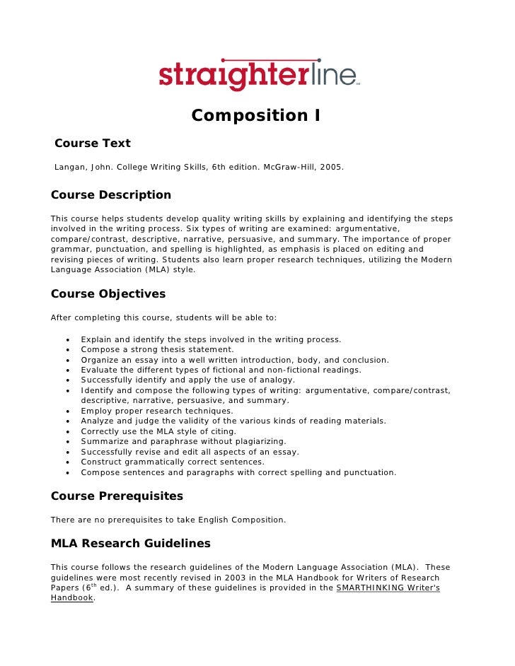 Example of syllabus in english image