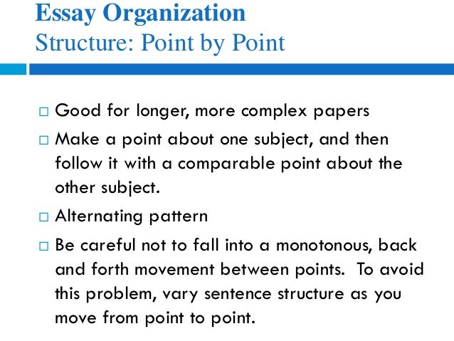 Comparative study essay structure