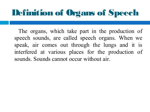 Define a speech