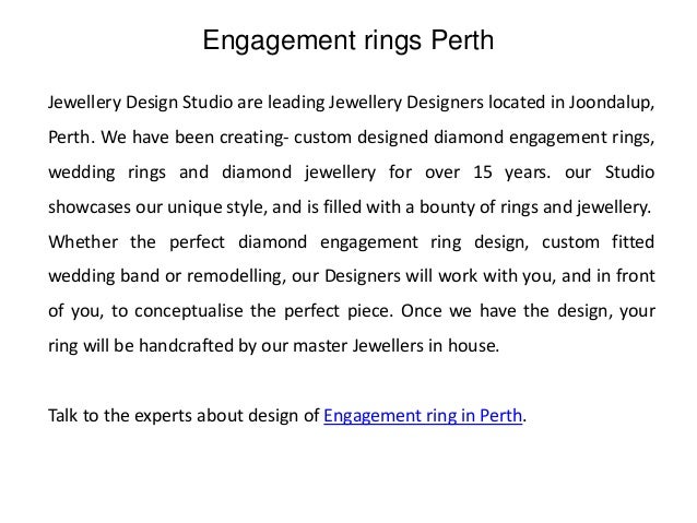 Design engagement rings perth