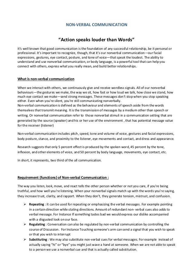 Nonverbal violation essay picture