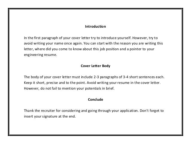 define a cover letters