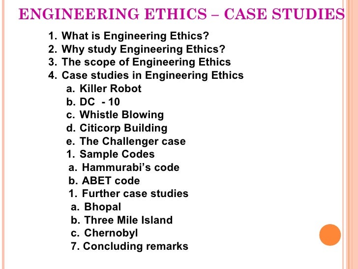 Ethical case study analysis