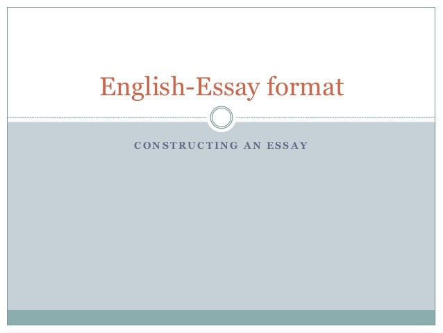 English essay format form 1