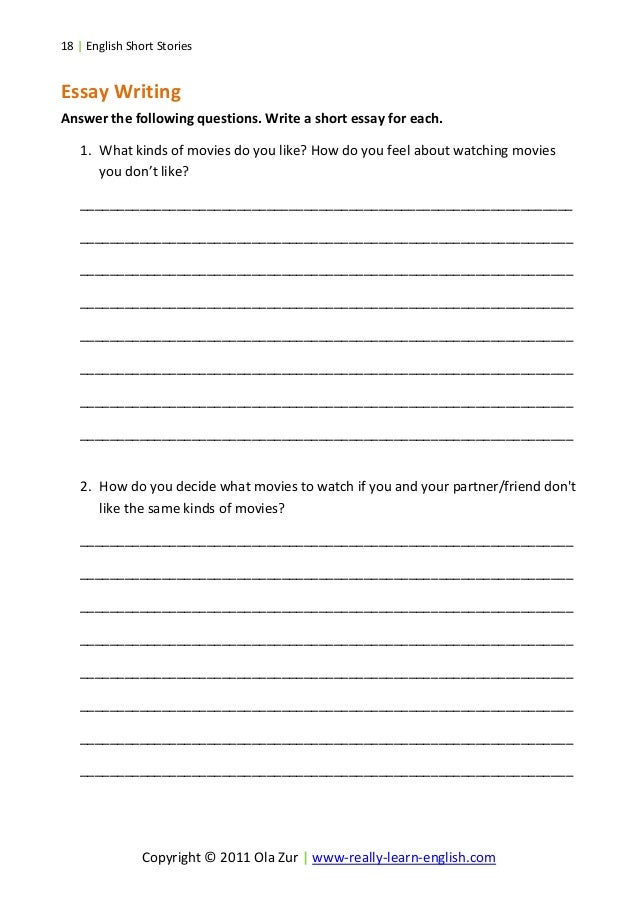 english short stories to write english short stories to write