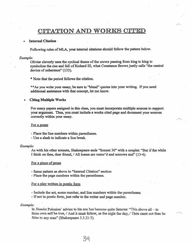 Business paper citation formats