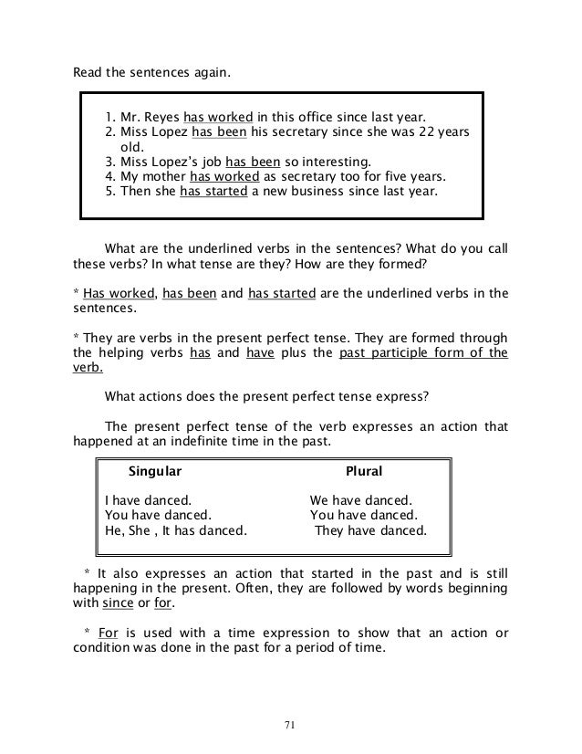 how to write english sentences using verb tenses pdf