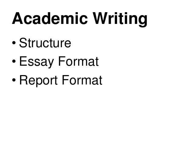 Structuring Academic Essays