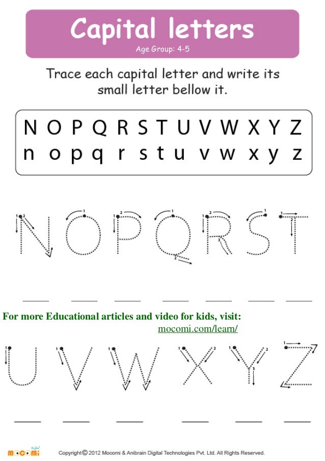 Capital Letters u2013 English Worksheets for Kids u2013 Mocomi.com