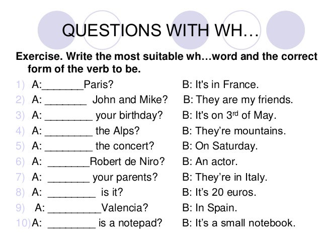 Printables Wh Questions Worksheets exercise with wh questions and verb to be word math worksheet worksheets english exercises wh