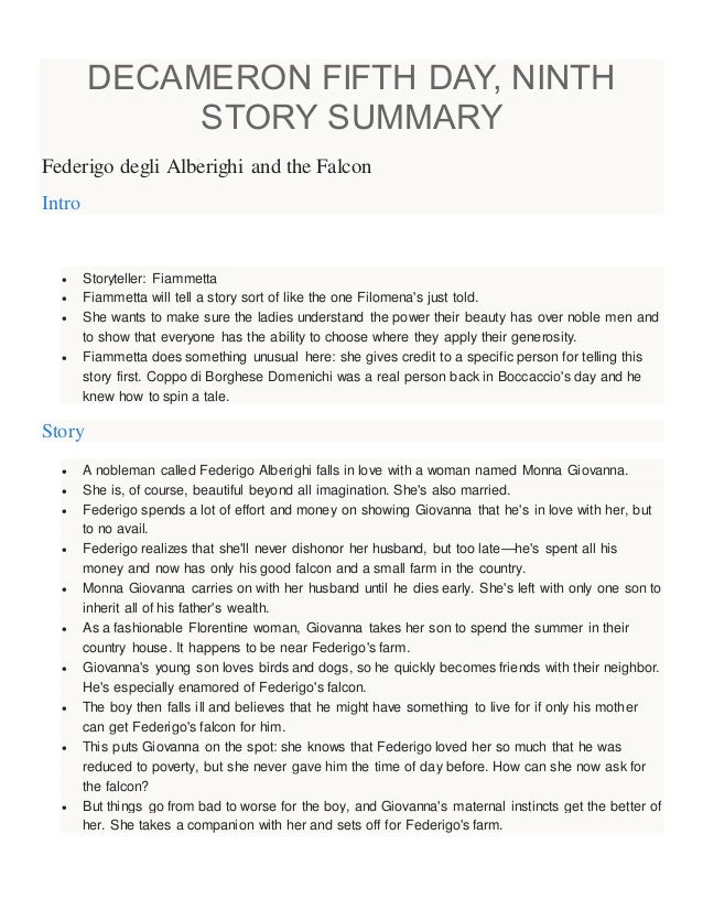 day plot summary decameron fifth day ninth day plot summary decameron fifth day ninth