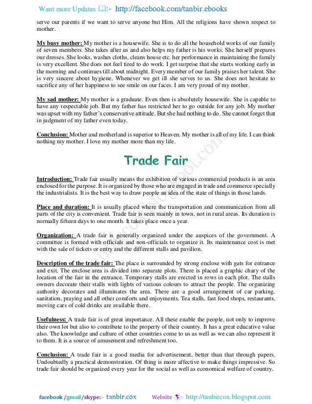 Essay My Parents Class 8