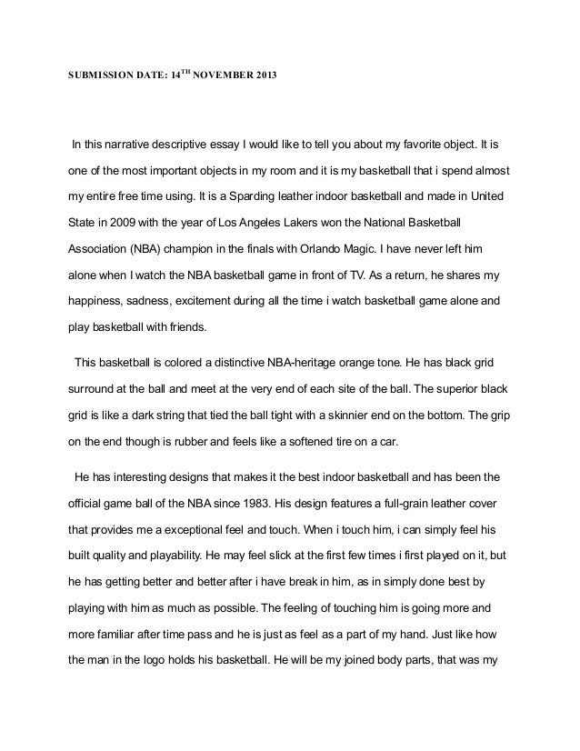 Descriptive essay on basketball game