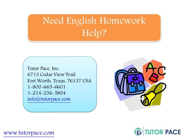 help with homework english
