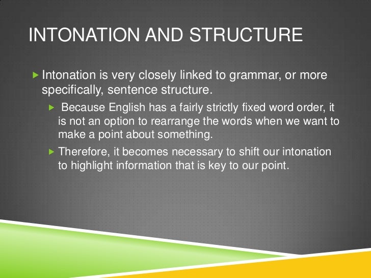 English intonation
