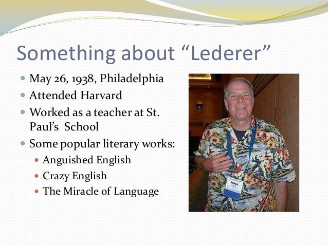 English is a crazy language essay picture